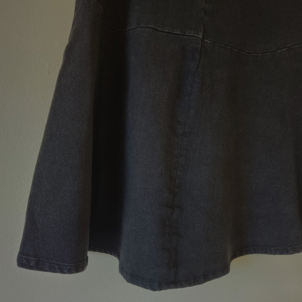 NWT Anne Klein Onyx Wash Flared A-Line Skirt Cotton Blend Stretch Fabric Size 6 - Picture 9 of 14